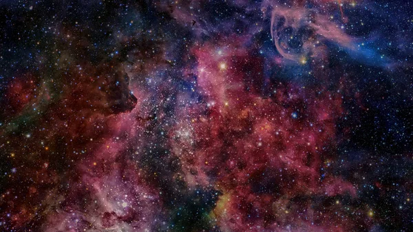 Espace ouvert avec nébuleuses et galaxies. Éléments de cette image fourrure — Photo