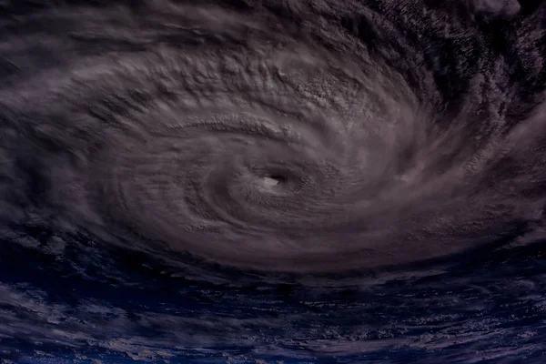 Tufão sobre o planeta Terra - foto de satélite. — Fotografia de Stock