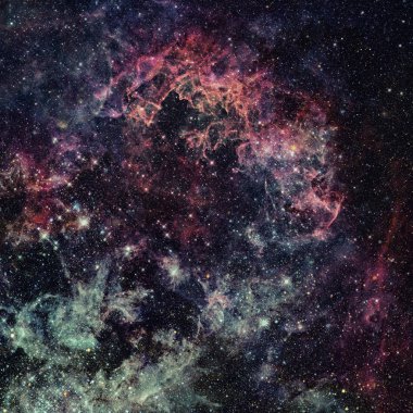 Nebula ve yıldızlar uzayda. Bu görüntünün elementleri NASA tarafından desteklenmektedir.