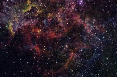 Karanlık uzayda nebula ve galaksiler. Bu görüntünün elementleri NASA tarafından desteklenmektedir.