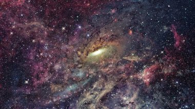 Nebula ve galaksiler. Bu görüntünün elementleri NASA tarafından döşenmiştir