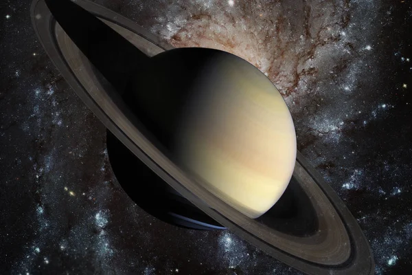 Sistema solare Saturno. È il sesto pianeta dal Sole. — Foto Stock