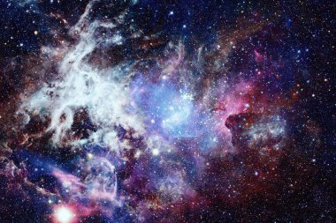 Galaksi ve nebula. Bu görüntünün elementleri NASA tarafından desteklenmektedir