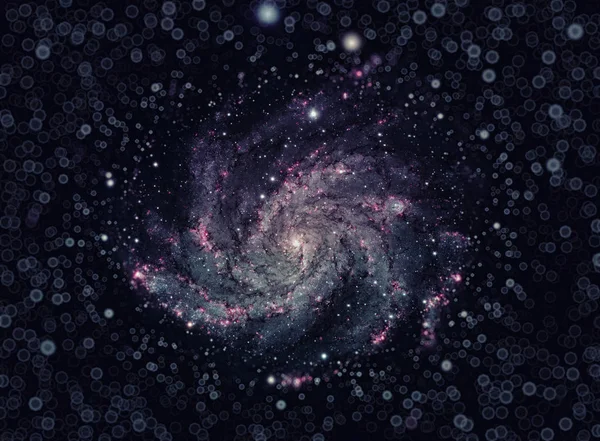 Fuegos artificiales Galaxia en las constelaciones Cefeo y Cygnus . — Foto de Stock