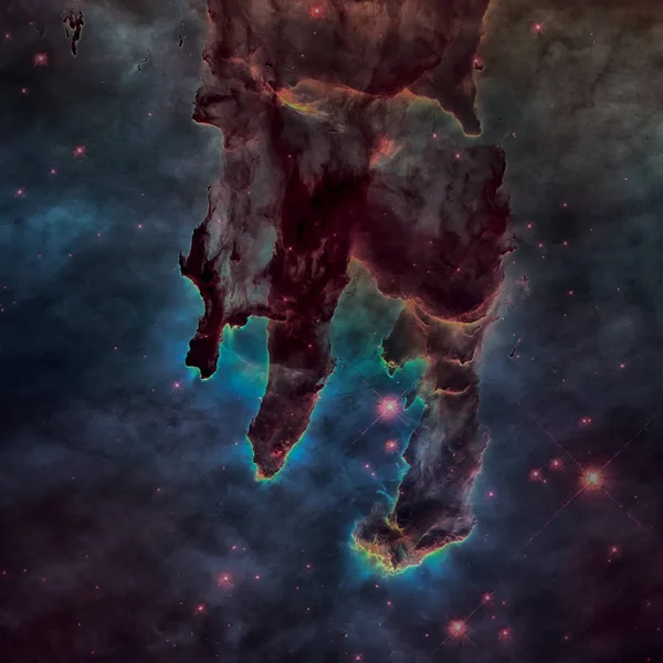 Pillars of Creation. Eagle Nebula in the constellation Serpens. — Stock