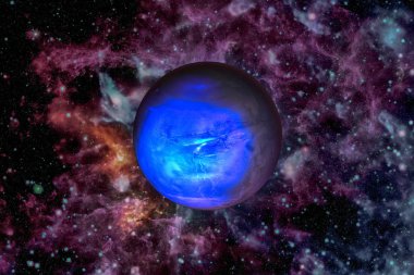 Gezegen Neptün. Uzay arka plan.