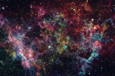 Derin uzayda nebula ve yıldızlar, gizemli evren.