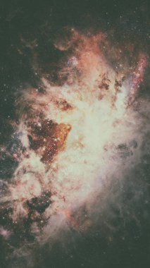 Galaksi ve nebula. Bu görüntünün elementleri NASA tarafından desteklenmektedir