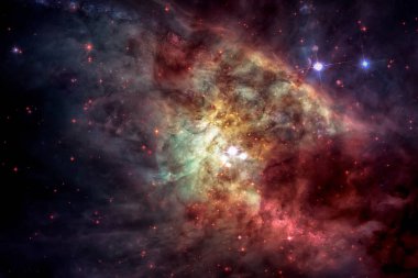 Evren gökada. Bu görüntü döşenmiş Nasa tarafından unsurları