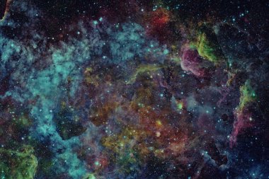 Güzel nebula ve galaksi. Bu görüntünün elementleri NASA tarafından desteklenmektedir