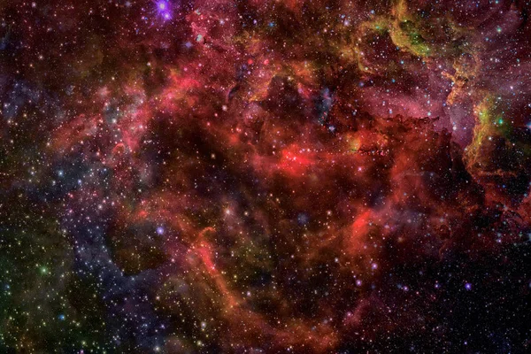 Nebulosa y galaxias en el espacio oscuro. Los elementos de esta imagen furnis —  Fotos de Stock