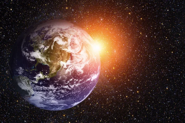 Sistema Solar - Planeta Tierra. Elementos de esta imagen proporcionados por la NASA . — Foto de Stock