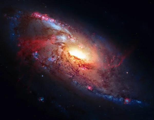 M106, Galaxia Espiral en la constelación Cañas Venatici . — Foto de Stock