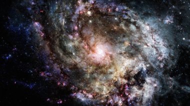 Galaksi ve nebula. Bu görüntünün elementleri NASA tarafından desteklenmektedir