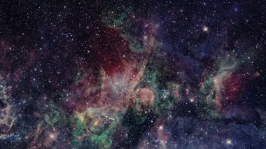 Nebula ve galaksiler. Bu görüntünün elementleri NASA tarafından döşenmiştir