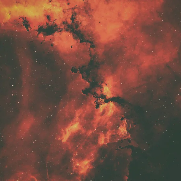Mgławica Rozeta znajdująca się w gwiazdozbiorze Jednorożca. — Zdjęcie stockowe