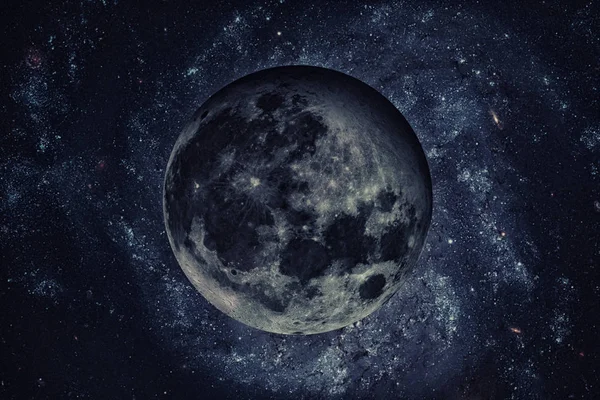 Système solaire - Terre Lune. La Lune est le seul satellite naturel de la Terre . — Photo
