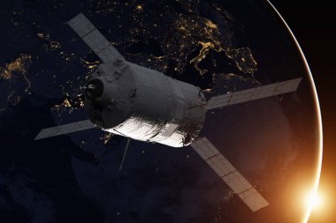 Kargo uzay aracı - otomatik Transfer araç Dünya gezegeni üzerinde.