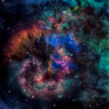 Derin uzayda Spiral Galaksi.