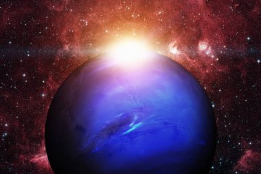 Güneş Sistemi - Neptün. Güneş 'e en uzak ve sekizinci gezegendir..