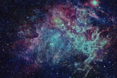 Güzel nebula ve galaksi. Bu görüntünün elementleri NASA tarafından desteklenmektedir