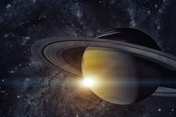 Solar System - Saturn. It is the sixth planet from the Sun.