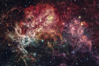 Güzel nebula ve galaksi. Bu görüntünün elementleri NASA tarafından desteklenmektedir