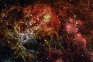 Bulutsusu ve derin uzay yıldızlarda. Bir şekilde döşenmiş bu görüntü unsurları