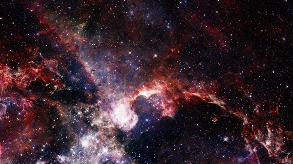 Yıldızlı renkli uzay bulutsusu. Bu görüntünün elementleri NASA tarafından desteklenmektedir. — Stok fotoğraf