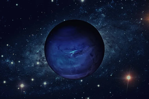 Sistemul solar - Neptun. Este a opta și cea mai îndepărtată planetă de Soare. . — Fotografie, imagine de stoc