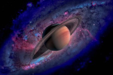 Güneş Sistemi - Satürn. Güneş 'ten sonraki altıncı gezegendir..