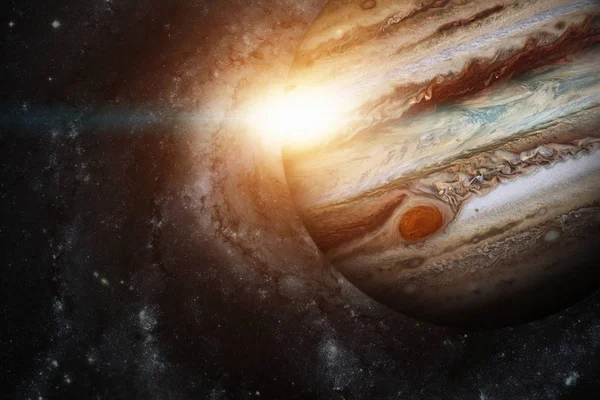 Solar System - Jupiter. Het is de grootste planeet in het zonnestelsel. — Stockfoto