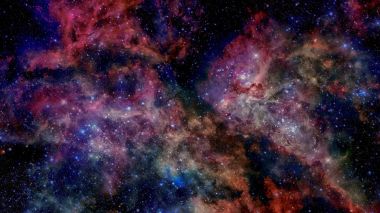 Nebula ve galaksiler. Bu görüntünün elementleri NASA tarafından döşenmiştir