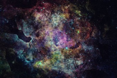 Derin uzayda nebula ve yıldızlar, gizemli evren.