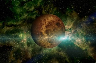 Venüs gezegeni. Bu görüntünün elementleri NASA tarafından desteklenmektedir.