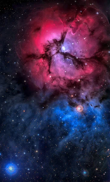 La nebulosa trífida en la constelación de Sagitario . — Foto de Stock