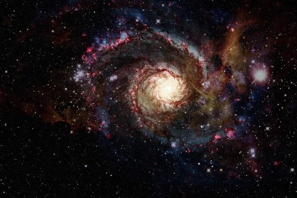 Spiraalvormig sterrenstelsel en nevel. Elementen van deze afbeelding ingericht door Nasa — Stockfoto