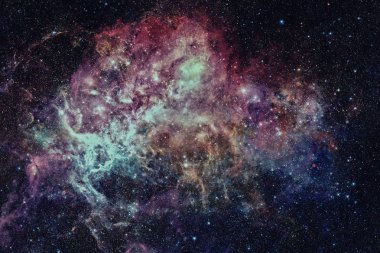 Galaksi ve nebula. Bu görüntünün elementleri NASA tarafından desteklenmektedir