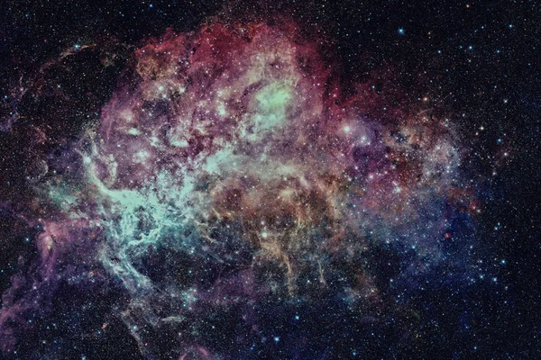 银河和星云。美国航天局提供的这一图像的要素 — 图库照片