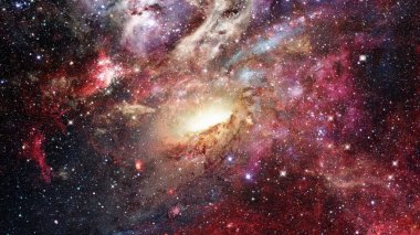 Nebula ve galaksiler. Bu görüntünün elementleri NASA tarafından döşenmiştir