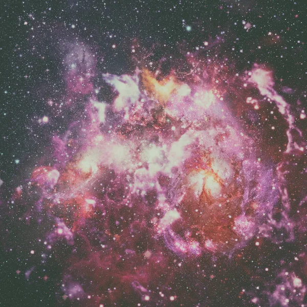 Galáxia espiral e nebulosa espacial. — Fotografia de Stock