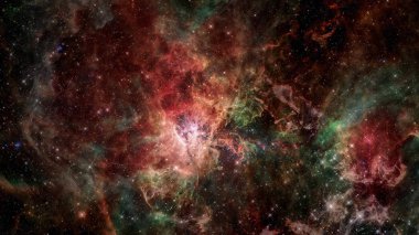 Evren yıldızlarla ve galaksilerle dolu. Bu görüntünün elementleri NASA tarafından desteklenmektedir