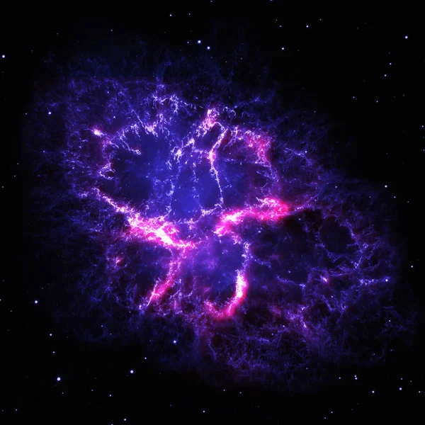 Crab Nebula is a remnant of  stars supernova explosion. — Stock Photo, Image