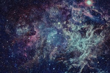 Galaksi ve nebula. Bu görüntünün elementleri NASA tarafından desteklenmektedir