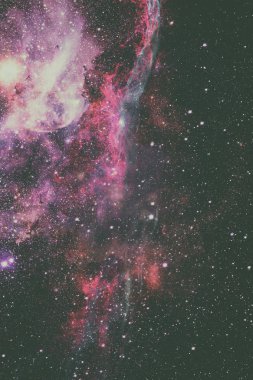 Soyut bilimsel arkaplan - uzayda galaksi ve nebula.