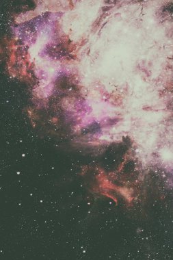 Soyut bilimsel arkaplan - uzayda galaksi ve nebula.