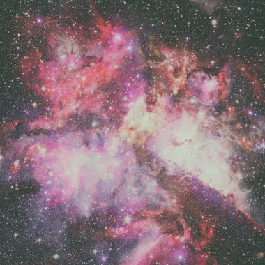 Nebula ve galaksiler uzayda. Bu görüntünün elementleri NASA tarafından desteklenmektedir.