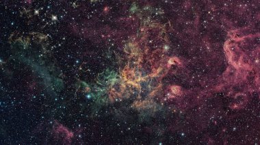 Evren yıldızlarla ve galaksilerle dolu. Bu görüntünün elementleri NASA tarafından desteklenmektedir