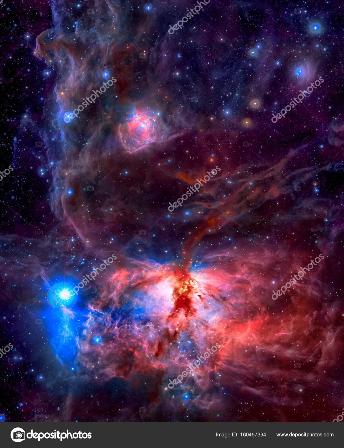 Starforming region Flame Nebula in the constellation of Orion. Stock Photo by ©NASA.image 160457394