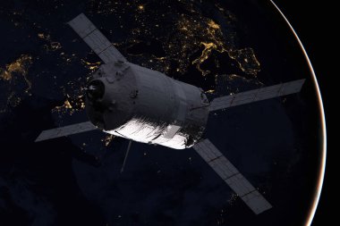 Kargo uzay aracı - otomatik Transfer araç Dünya gezegeni üzerinde.